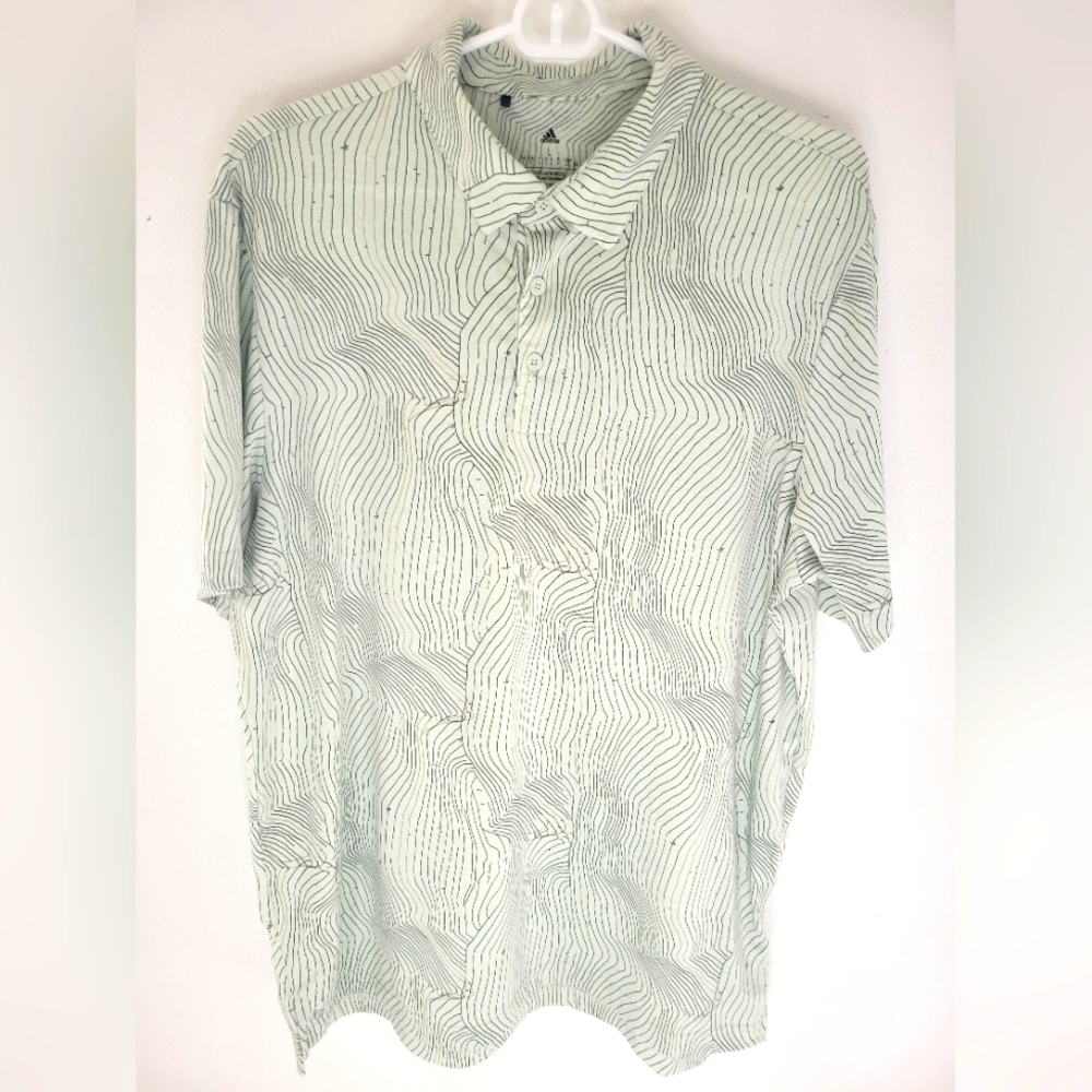 Men's Adidas short-sleeve golf shirt, size Large